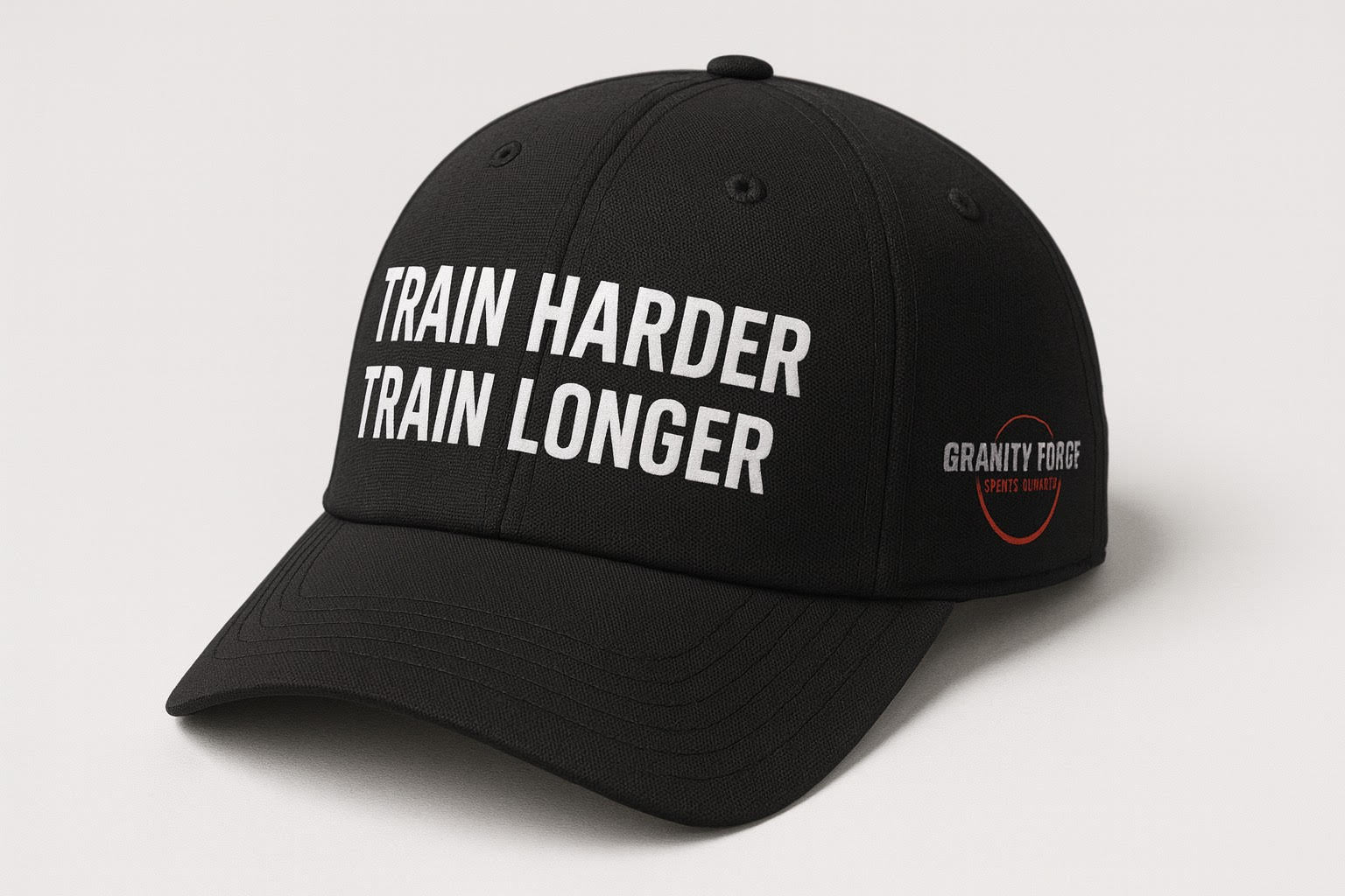 Gravity Force (Black) Performance hat "Train Harder-Train Longer"